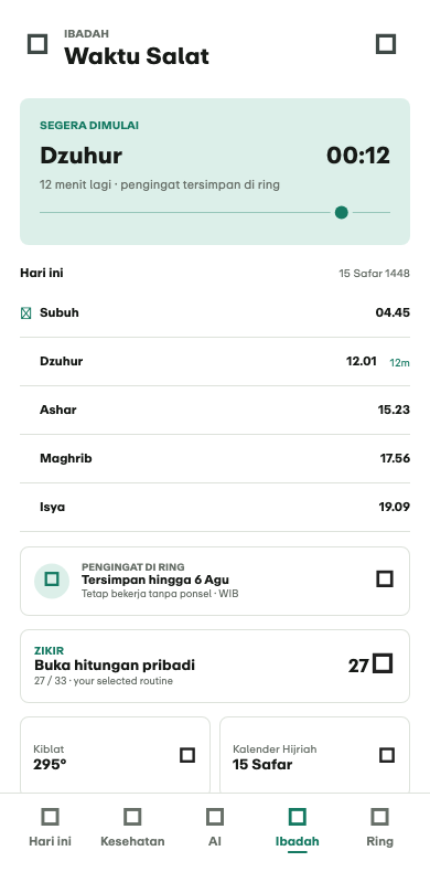 Prayer times Flutter golden